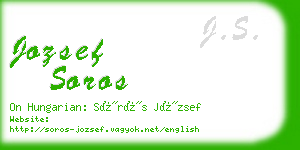 jozsef soros business card